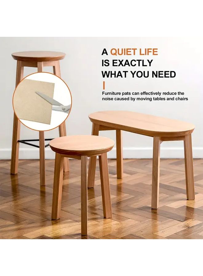 2pcs Premium Self Adhesive Furniture Felt Pads Brown Floor Protectors For Hardwood Laminate - Image 5